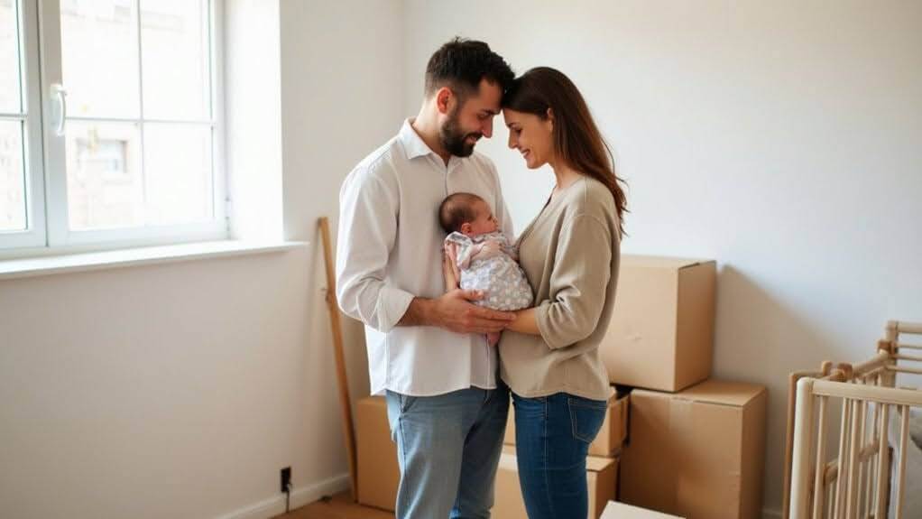 Family embracing new beginnings in life transitions therapy