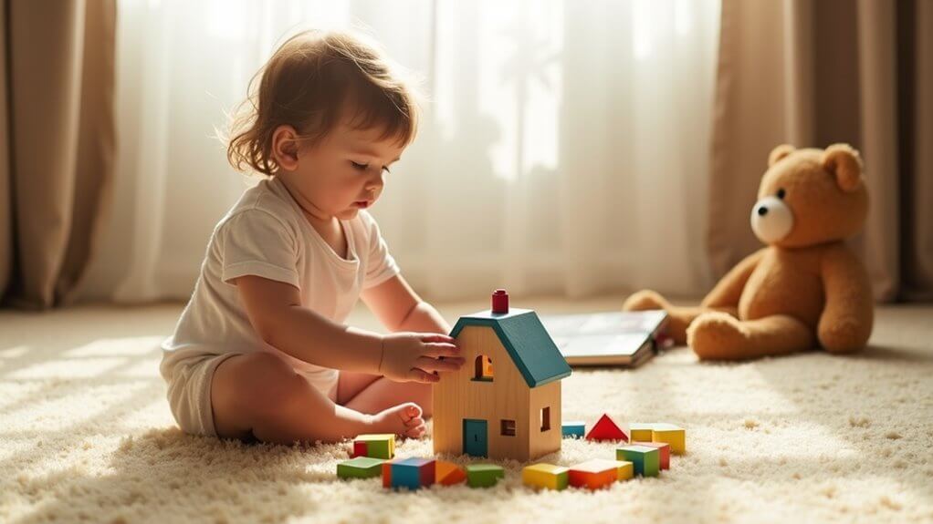 Supporting children through transitions by building toy house
